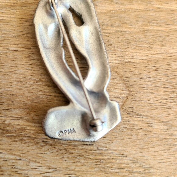 Pewter brooch replica of Augustine Rodin's sculpture ''The Cathedral'' PMA hands - Picture 4 of 5